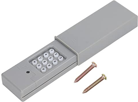 Universelle Garagentoröffner Tastatur 4 Stellige Eingabe 2 Kanäle Sicherheit Kabellose Schlüssellose Zugangstastatur für Einfachen Zugang, Grau