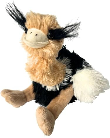 hM - Strauß Plüsch - Vogel Strauß Stofftier als Wurfstrauss für die Hochzeit oder als Braut und Jungesellinnen Geschenk - JGA oder Hochzeitsgeschenk