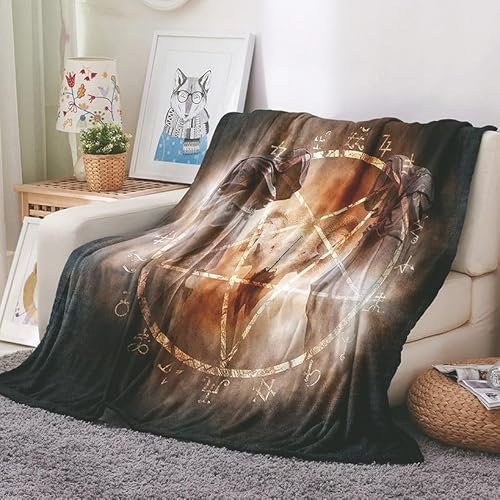 EHOMERY Kuscheldecke Camping Decke Sofaüberwurf Kuscheldecke Flauschig Weiß Deckebezüge Dämon Hosting-Decke Dekorative Weiche Kuscheldecken Dunkelbraun 200x150cm