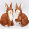 KAMACA 2er Set XL Hase Osterhase Frühling Deko Ostern Osterdeko Osterfigur Frühling Frühlingsdeko Wohnzimmer Garten Balkon Dekohase innen außen (2er Set XL Hasen Paar Polyresin)