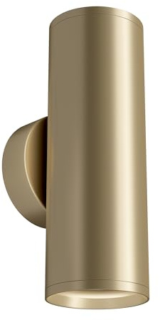 MAYTONI DECORATIVE LIGHTING Technische FOCUS S Wandleuchte in Mattgold – 2x GU10, 10W, IP20, Aluminium – Moderne Wandbeleuchtung für Wohnzimmer, Schlafzimmer und Flur