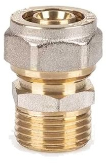 Raccordo dritto maschio a stringere per multistrato - Diametro 20X1/2 - Spessore 2MM