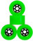 Blank Cal 7 Pro Longboard Cruiser Wheels Schwungräder, 90 mm x 52 mm, Grün
