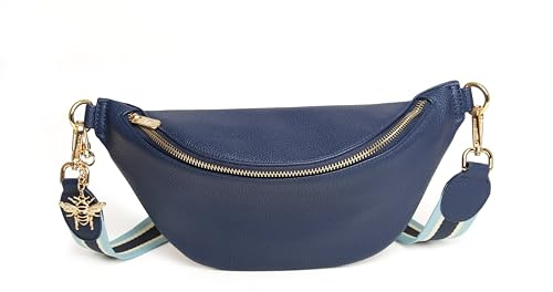 Alice Wheeler Bee Over Shoulder Banana Bag Crossover flight travel, marineblau, One Size