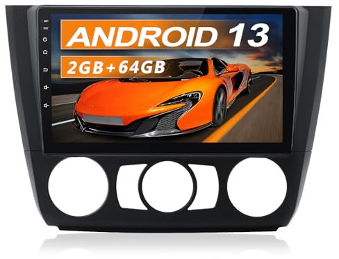 AWESAFE Android Radio Android 13 für BMW 1er E81/E82/E87/E88 2004-2011 9 Zoll Bildschirm 2GB+64GB mit Carplay Android Auto Navi Bluetooth WiFi FM RDS Radio