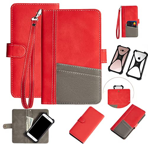 K-S-Trade Housse pour Qilive Q5.5 Étui pour Téléphone Portable Compatible avec Qilive Q5.5 Housse Portefeuille à Rabat Fentes