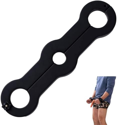 RIVILA Hodensack Bondage SM Handschellen Hodenklemme Männliche Bestrafung Folter Hodenbahre CBT Folter Hodenfolter BDSM Ballstretcher Penisfessel Mit Handschellen Bondage Hoden Hoden Pranger Holz
