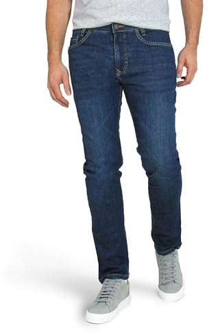 MAC Herren Jeans Arne Pipe Light Weight Denim, H616 Deep Blue Used