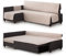 Milica Gepolsterter Bezug kompatibel mit IKEA Friheten Ecksofa | Waschbarer Schutz in elegantem Design | Für Linke oder rechte Chaiselongue geeignet | Für Haustiere und Kinder geeignet | Farbe Beige