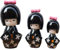 Glixoft 3 Stück Japanische Kimono-Puppe, Orientalische Geisha-Puppe, Puppe, Ornament, Kokeshi-Puppe, Statue, Handgefertigte Figur, Dekoration Für Mädchen
