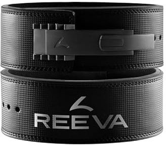 Reeva - Gewichthebergürtel – Karbonleder mit verstellbarer Schnalle – 13 mm – Lifting belt - S
