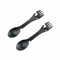 Travel Cutlery - Premium Titanium Spork Reusable- Portable Camping Cutlery Set,Bottle Can Opener Outdoor Spoon Fork Eating Multi-Tool Utensil (2PCS Black)