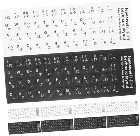 Uonlytech Japanese Keyboard Sticker Decals 10 Pack for Desktop Laptop Universal Fit Easy to Apply