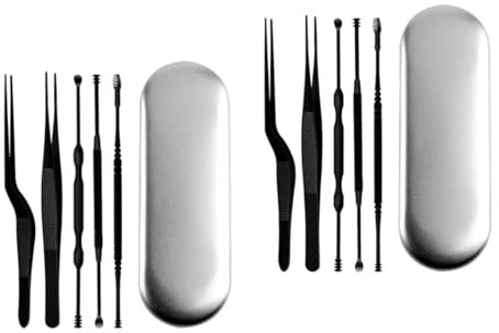 FOMIYES 12 Stk Ohrstöpsel Ohrenschmalzreiniger Ohrenreiniger-kamera Spiralwerkzeug Zum Entfernen Von Ohrenschmalz Kamera Für Ohrenschmalz Bausatz Ohr Kamera Pinzetten-kit Entferner Black