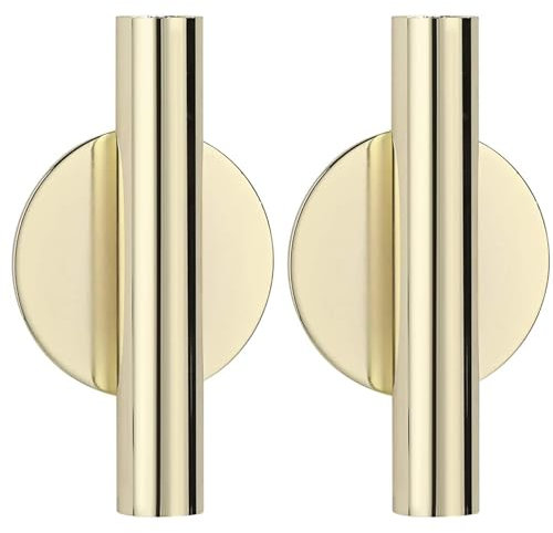 Wandhalterung Vasenrohr 2 Stück Hängende Wandvase für getrocknete Blumen, glatte Blumenvasen aus Metall mit Kreis für Zuhause, Büro, Hochzeit, Familientreffen, Jahrestag, goldene 4,3 x 2,4 Zoll Blumen