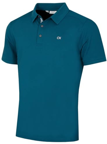 Calvin Klein Mens Campus Sport Polo Shirt - Petrol Sport - M
