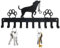 Greyoe Cuelga llaves Pared, Porta llaves de Pared, Colgador llaves Pared, Llavero de Pared con Ganchos de Hierro, Llavero de Hierro Forjado, Negro (Perro B, 1 Set)
