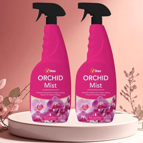 2 x Orchid Feed Mist Spray Ready To Use Conditioning Seaweed Extract Plant Spray Mister 750ml Each