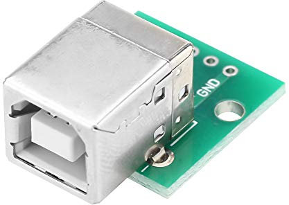 Eacam USB B Female to DIP Adapter Board, 10pcs Standard 4 Pin 2.54mm Pitch for USB Power Supply, Breadboard Design