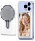 Magnetic Phone Vlog Selfie Monitor Screen, Wireless Rear Camera Display for Selfie Vlog Live Streaming, Compatible with iPhone (White)
