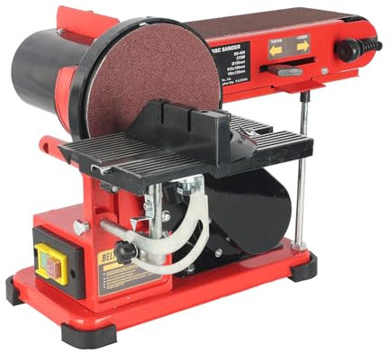 Belt Disc Sander Bench Electrical Grinder 375W for Wood Metal Work Adjustable Disk Sanding Machine BD46N