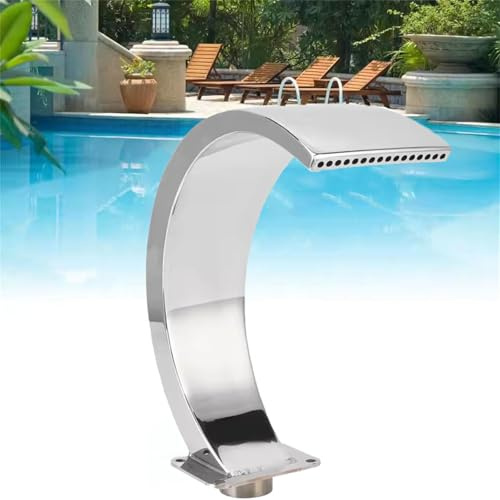 SaryEdge Edelstahl-Wasserfall-Wasserhahn, Schwimmbadbrunnen, dekorativer Hardware-Wasserhahn, Wasserbrunnenteich, Schwimmfunktionsgarten