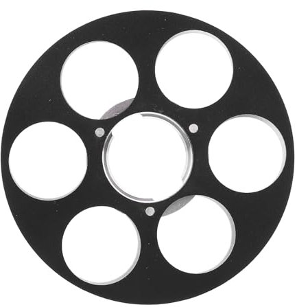 Oreilet Leere Bandrolle, 6 -Loch -Aluminium -Klebeband -Reel -Austausch für Nagra Miniaturrecorder, Reparaturklangqualität, Einfache Installation (BLACK)
