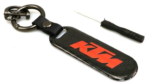 WRFUU Moto Portachiavi Fibra di Carbonio per KTM Motocicletta Accessori,Black-A