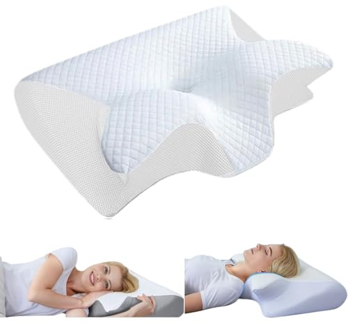 Seladi Airflow Pro Nackentherapiekissen –Spezialisiert für gesunden Schlaf und ideal bei Schnarchen & Schlafapnoe Mit atmungsaktiver Unterstützung des Nackens, abnehmbarem & waschbarem Bezug (Weiß)