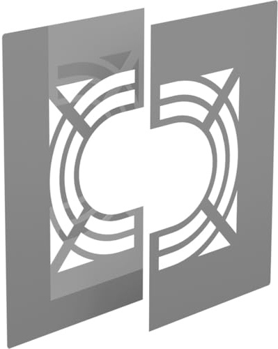Jeremias DW-ECO 2.0 Deckenblende 180mm zweiteilig Hinterlüftung 1-65 Grad Edelstahl Abgassystem CE-zertifiziert