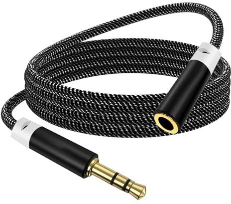Eirian 3M Headphone Extension Cable 3.5mm Male to Female Stereo Aux Audio Cable, Earphone Extender Cord for Headphones,PC,Smartphone,Tablet,TV,PS4 Black