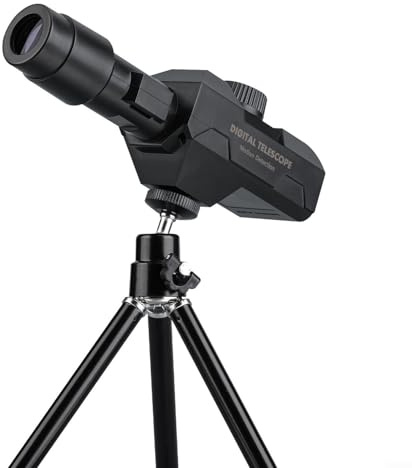 Monokular Fernrohr mit 70-fachem Zoom und WiFi, 2MP HD Digitales Teleskop mit Stativ für Vogelbeobachtung, Konzerte und Natur, 2000mAh Akku, Schwarz