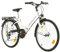Multibrand Folding City, 24 Zoll Komfort Damen Klapprad, 6 Gang, V-Bremse, Fahrrad-Licht, Kotflügel, Fahrradträger, für Damen und Mädchen geeignet ab 135-160 cm (Weiß mit Violett & Grau)