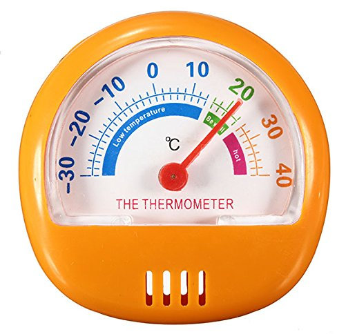 Tutoy 1 Pcs -30~40 Degree Pointer Display Fridge Temperature Thermometer Dial - Orange