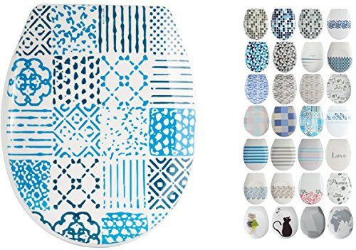 MSV Abattant WC en mosaïque, 45 x 37 x 5 cm, 26 unités