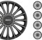 Sparco spc1593bkgr Set von 4 Radkappen 15 Zoll Treviso, Schwarz/Silber