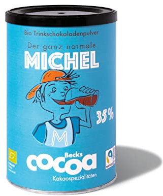 Becks Cocoa Bio Kakao Trinkschokolade Michel, 2er Pack (2 x 335 g)