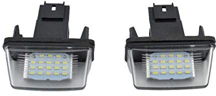 FOLGEMIR TOP LED Kennzeichenbeleuchtung, Nummernschilder 6000K Weiss, CE, fehlerfrei für 206 207 407 406 307 308 5008 Partner Tepee / C3 C3 II C3 Picasso C4 Picasso C5 II C6 Berlingo XSARA