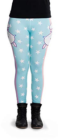 cosey - Unicorn Line Leggings (Einheitsgröße) - Design Rainbow Stripes & Unicorn
