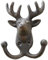 Wandhaken als Hirsch oder Geweih im Vintage-Look aus Gusseisen Farbe Hirsch 12,5 cm