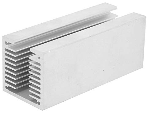 Aluminium Kühlkörper, U-Typ TO-3P Alu Kühlkörper Kühlkörpermodul Dichter Zahnwärmekühler Lamellenkühler, 100 x 40 x 40 mm