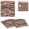 10 x Wandpaneele, selbstklebend, zuschneidbar, 3D Paneele, Wandverkleidung Steinoptik, PE, 77x70 cm, Steinpaneele, bunt