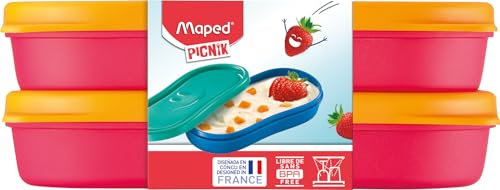 Maped PICNIK - Snack-Dose, Snack-Box Concept Kids - 2X 150 ml - pink