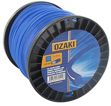 Greenstar Hilo de Nailon Cuadrado de 3 mm Nylon, Azul, 60m-Ø 3,00mm