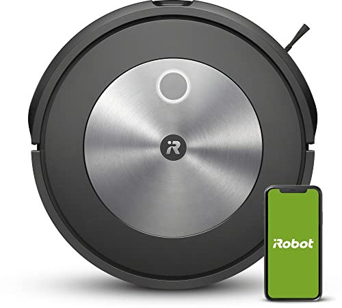 iRobot Roomba j7 (7150) Robot aspirateur connecté Wi-Fi – Identifie et évite les obstacles tels que les déchets et les cordons d'animaux de compagnie, cartographie intelligente, fonctionne avec Alexa,
