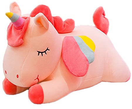 Kekeso Peluche Unicorno Peluche Giocattoli Morbidi Cuddle Cuscino Bambola Cartoon Unicorn Peluche Regali per Ragazzi Ragazze (65cm/25.59inch, Rosa)