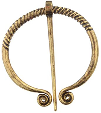 Broschen Stifte, Vintage Viking Brosche mittelalterlicher Umhang Pin Kleidung Förderer Cloak Pin Klassische Schürze Schnalle Verschluss (golden)