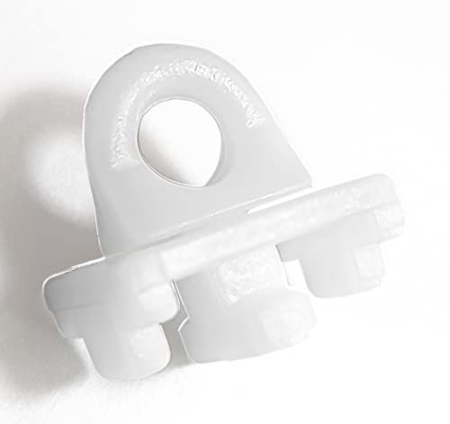 dekondo Zwischenfeststeller Feststeller Endfeststeller Gardinenstopper Vorhangstopper mit geschlossener Öse für Gardinenschienen oder -stangen mit 6 mm Laufnut/Profilschlitz (24)