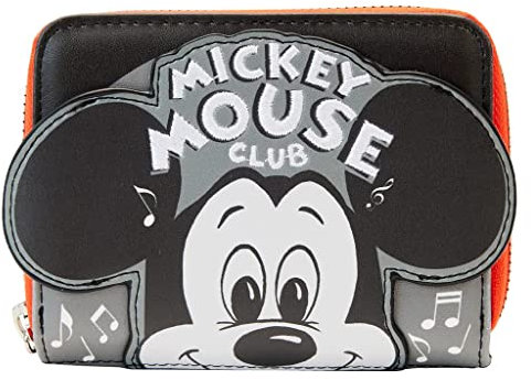 Loungefly Disney by Porte-Monnaie 100ème Mickey Mouse Club, Noir, Standard, Tendance