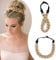 Elailite Haarband Geflochten Haargummi mit Haare Damen Haarteile Dutt Braids Extensions Stirnband Breit 3.8cm/L Zopf Haarreif Verstellbare Kopfband Haarschmuck 50g # Hellblond/Hellstes Blond